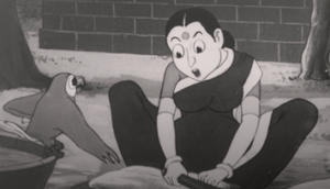 Old indian animation woman beauty
