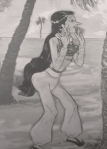 Old indian animation woman beauty