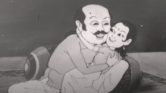 Old indian animation woman beauty