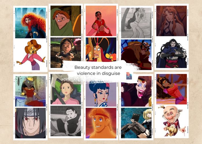 Beauty standards in animation film and characters that defy them